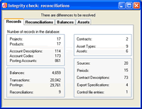 Integrity Check: Reconciliations